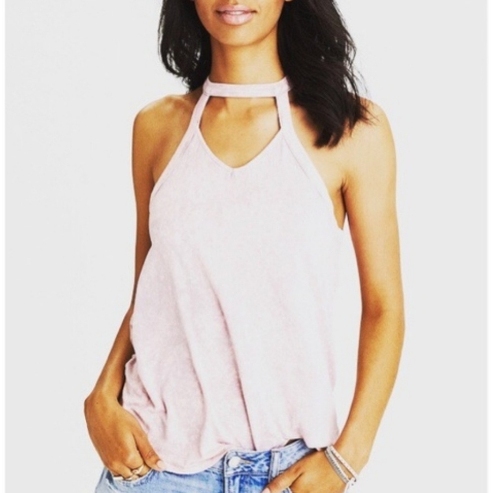 AE Mock Neck Cutout Tank Top